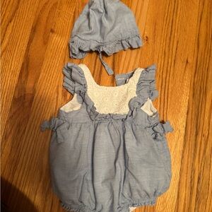 Adorable Blue Kids Matching Set with Hat